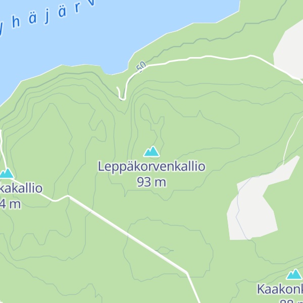 Map of Leppäkorvenkallio