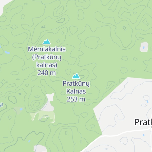 Map of Pratkūnų Kalnas