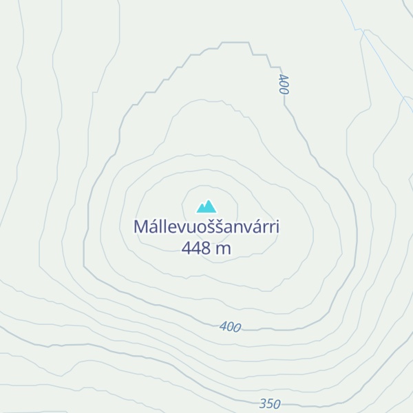 Map of Mállevuoššanvárri