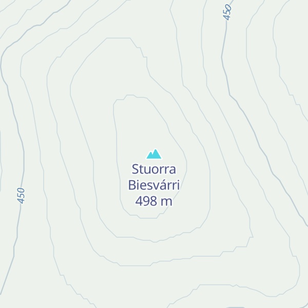 Map of Stuorra Biesvárri