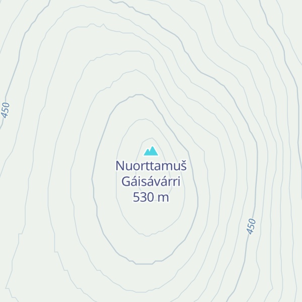 Map of Nuorttamuš Gáisávárri