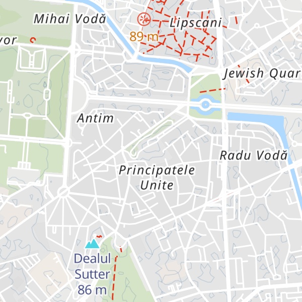 Map of Dealul Mitropoliei