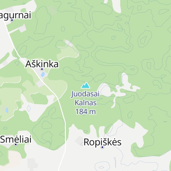 Map of Juodasai Kalnas