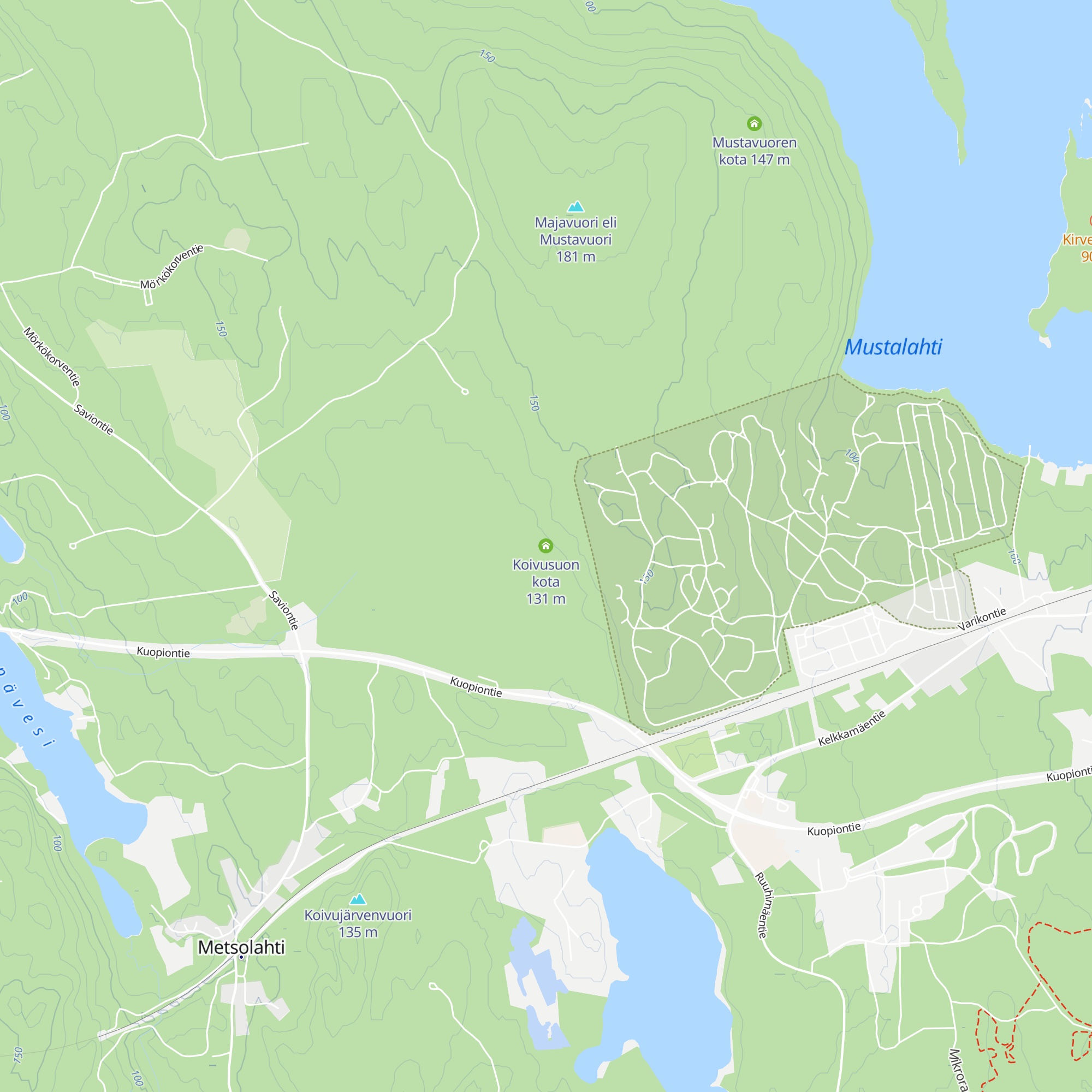 Koivusuon kota map
