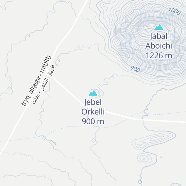 Map of Jebel Orkelli
