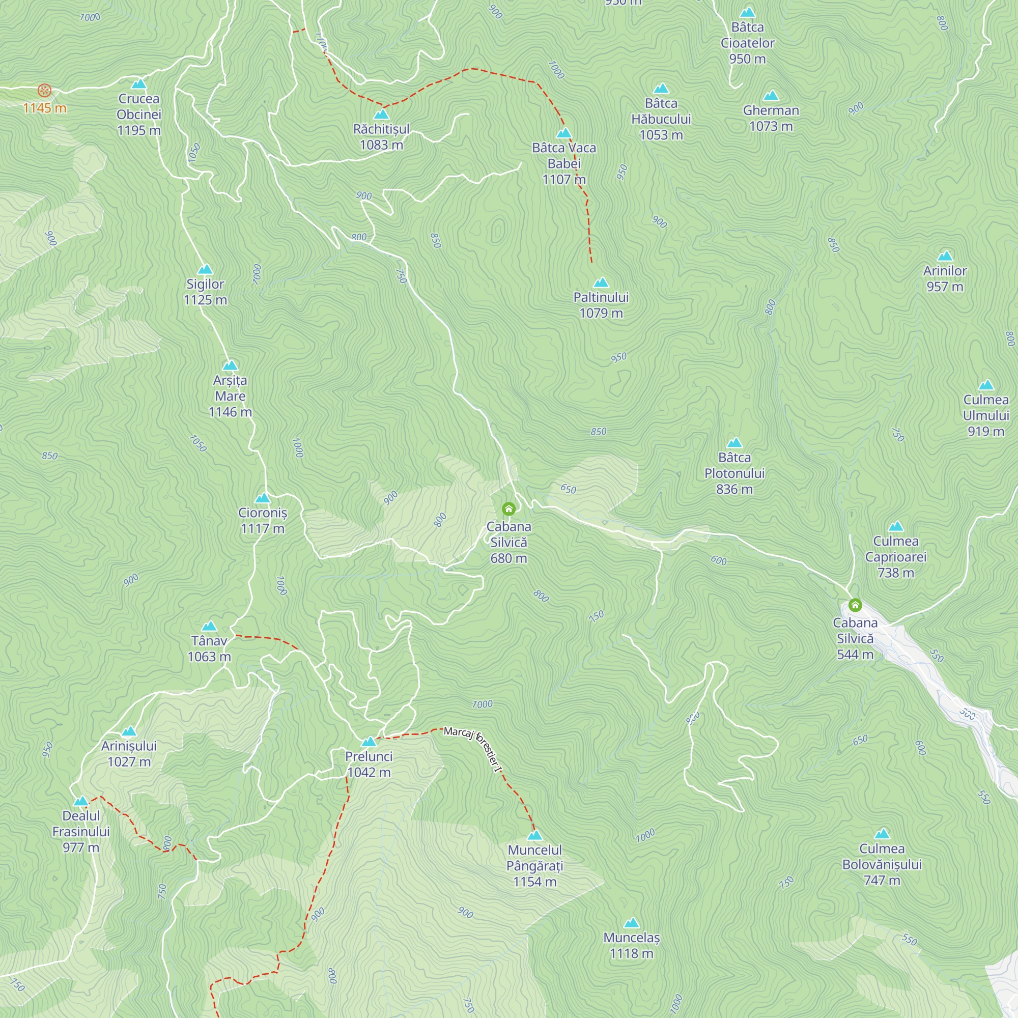 Cabana Silvică map