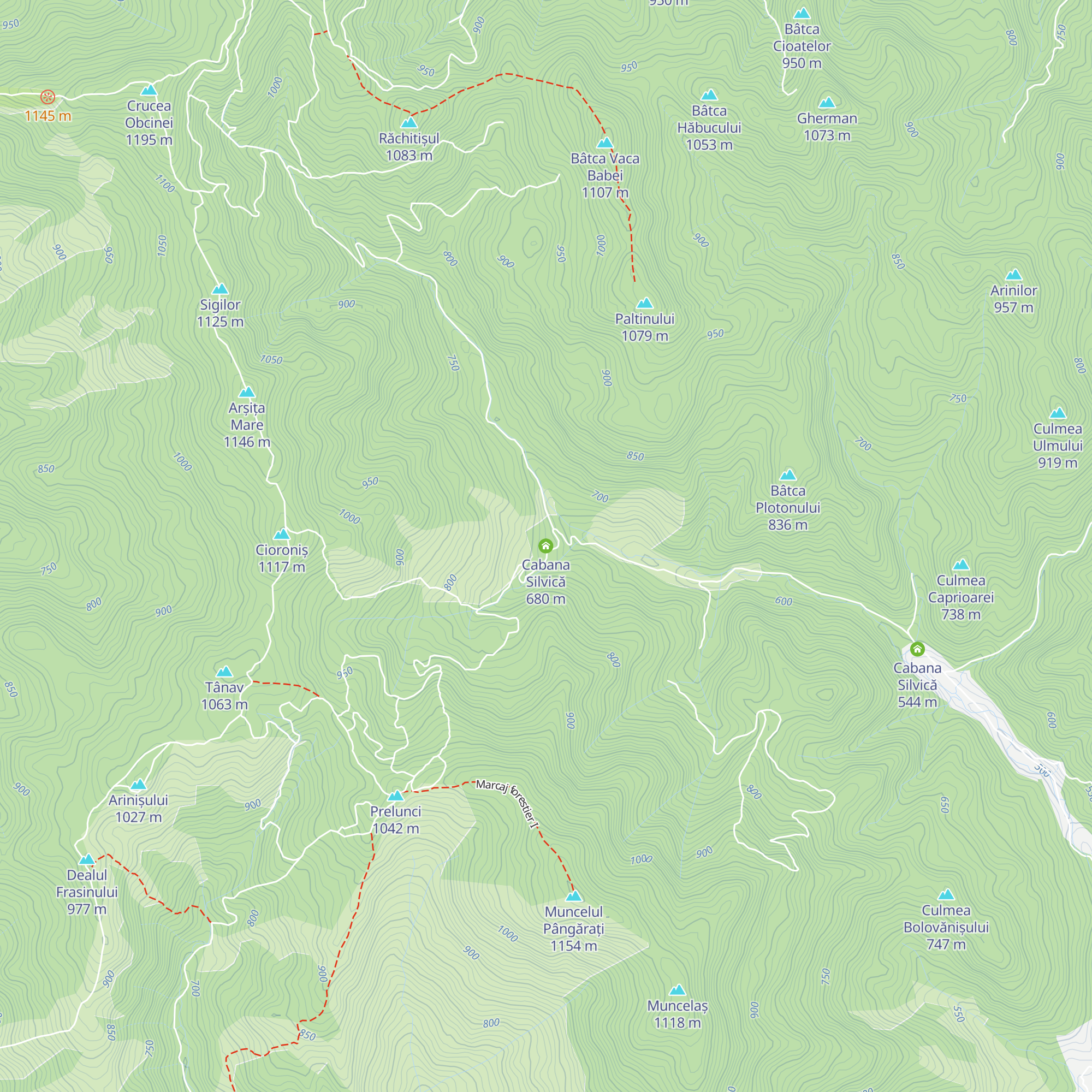Cabana Silvică map