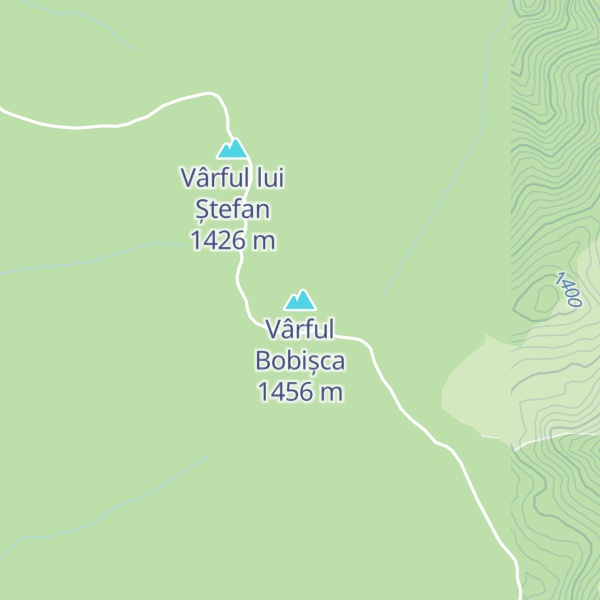 Map of Vârful Bobișca