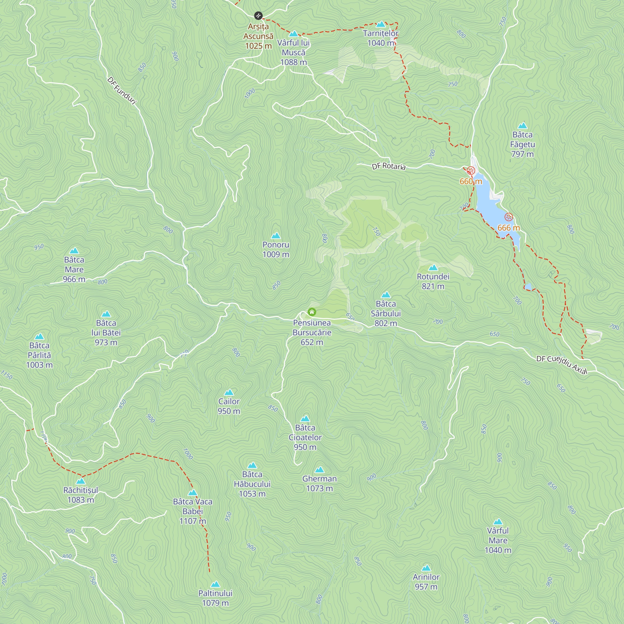 Pensiunea Bursucărie map