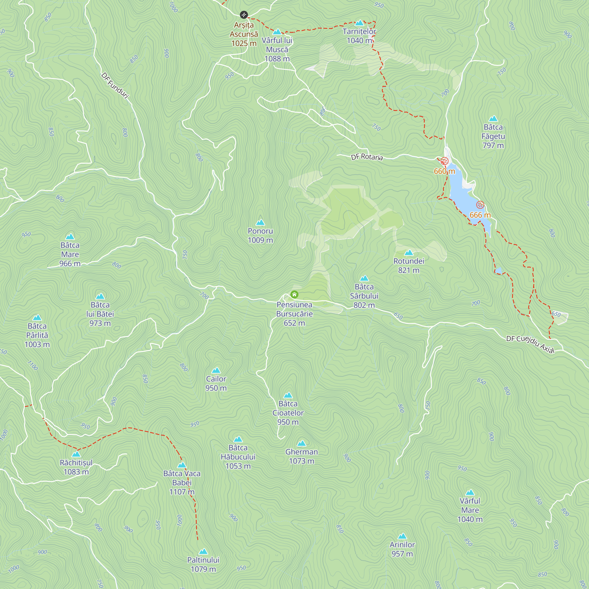 Pensiunea Bursucărie map
