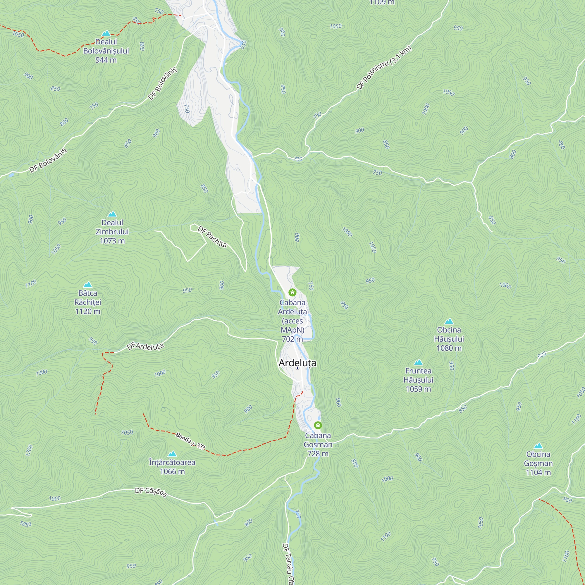 Cabana Ardeluța (acces MApN) map