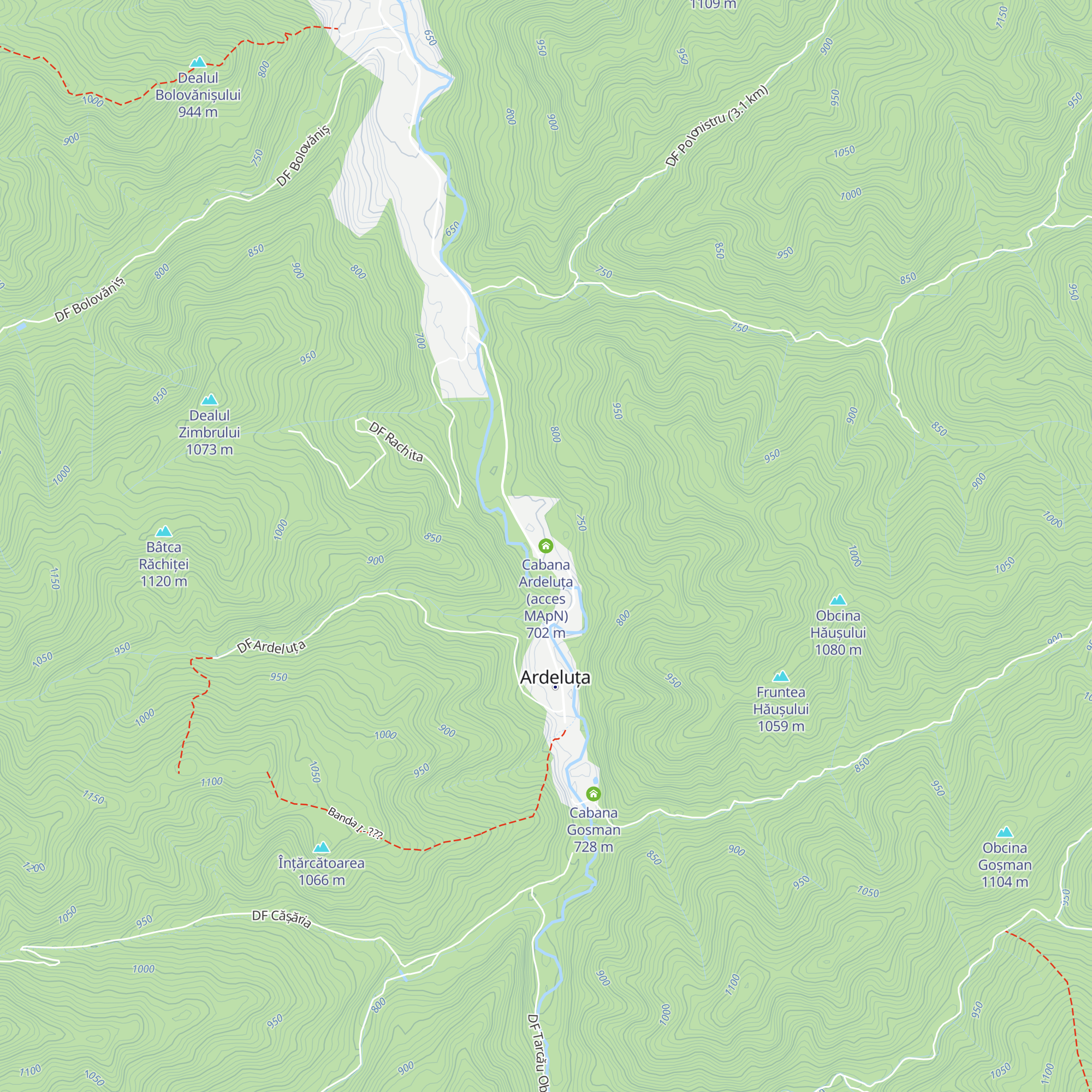Cabana Ardeluța (acces MApN) map