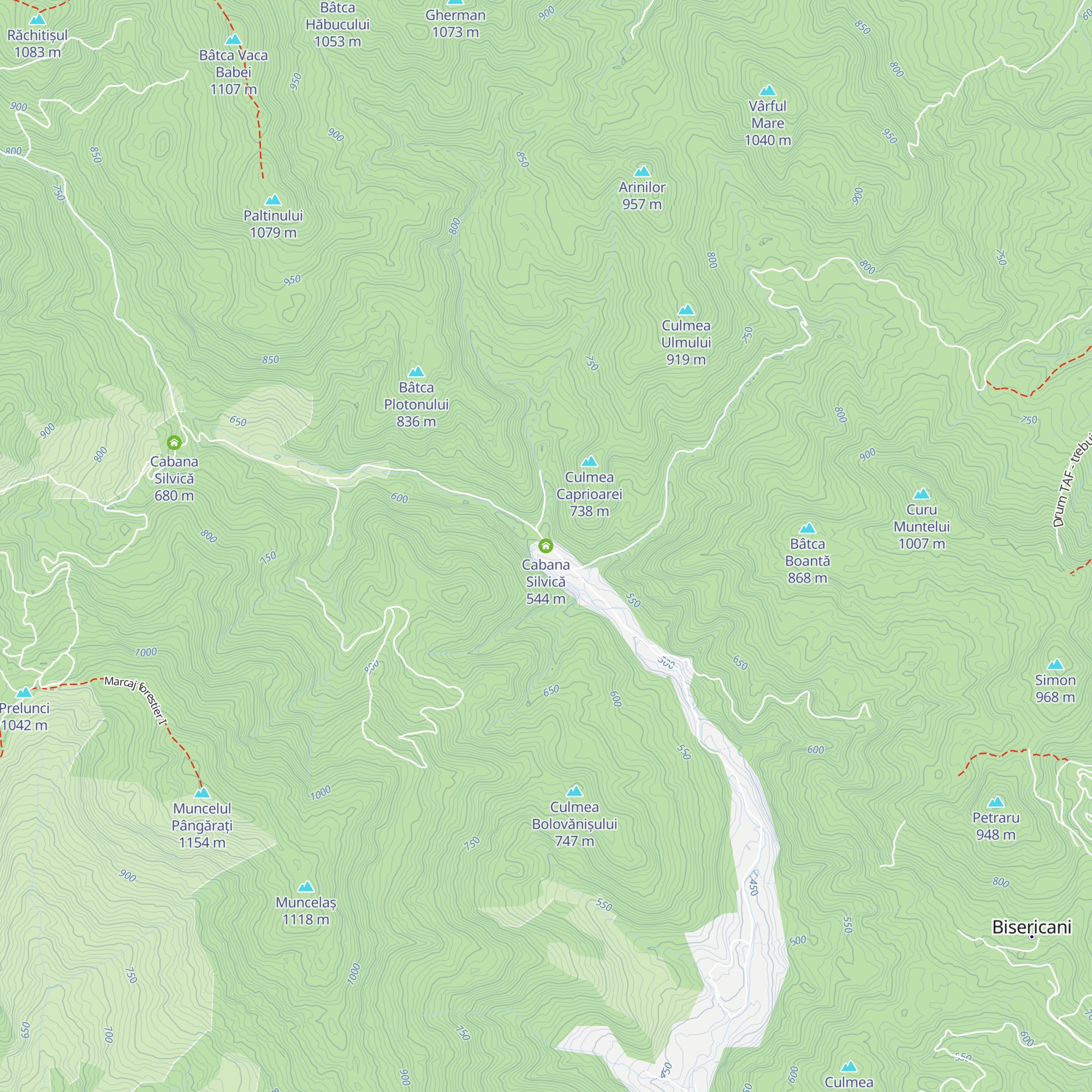 Cabana Silvică map