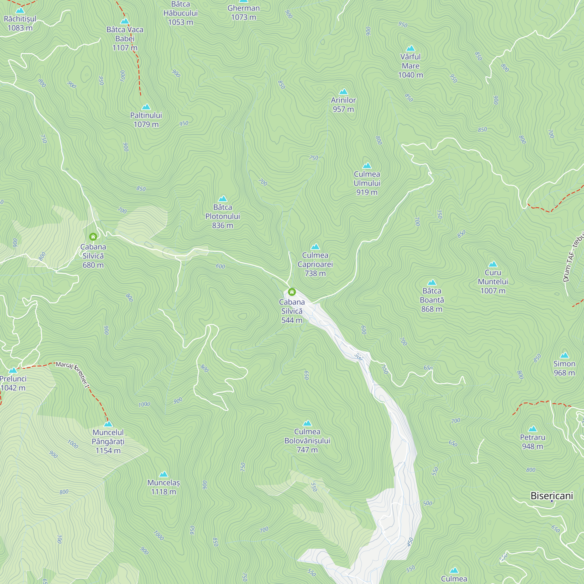 Cabana Silvică map