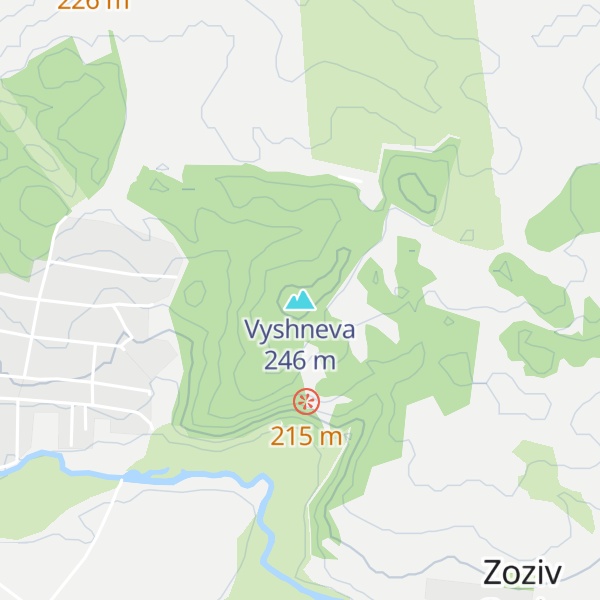 Map of Vyshneva