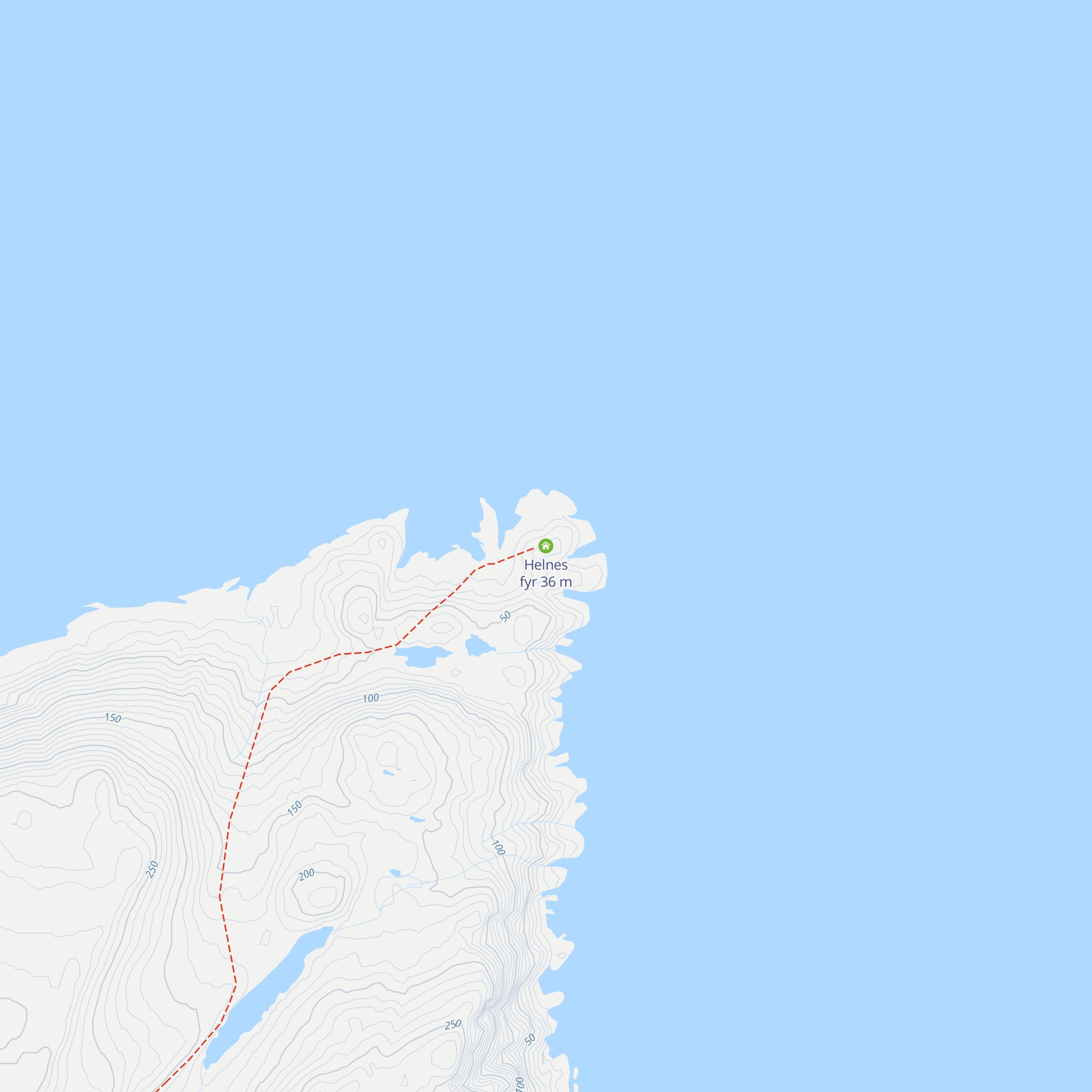 Helnes fyr map
