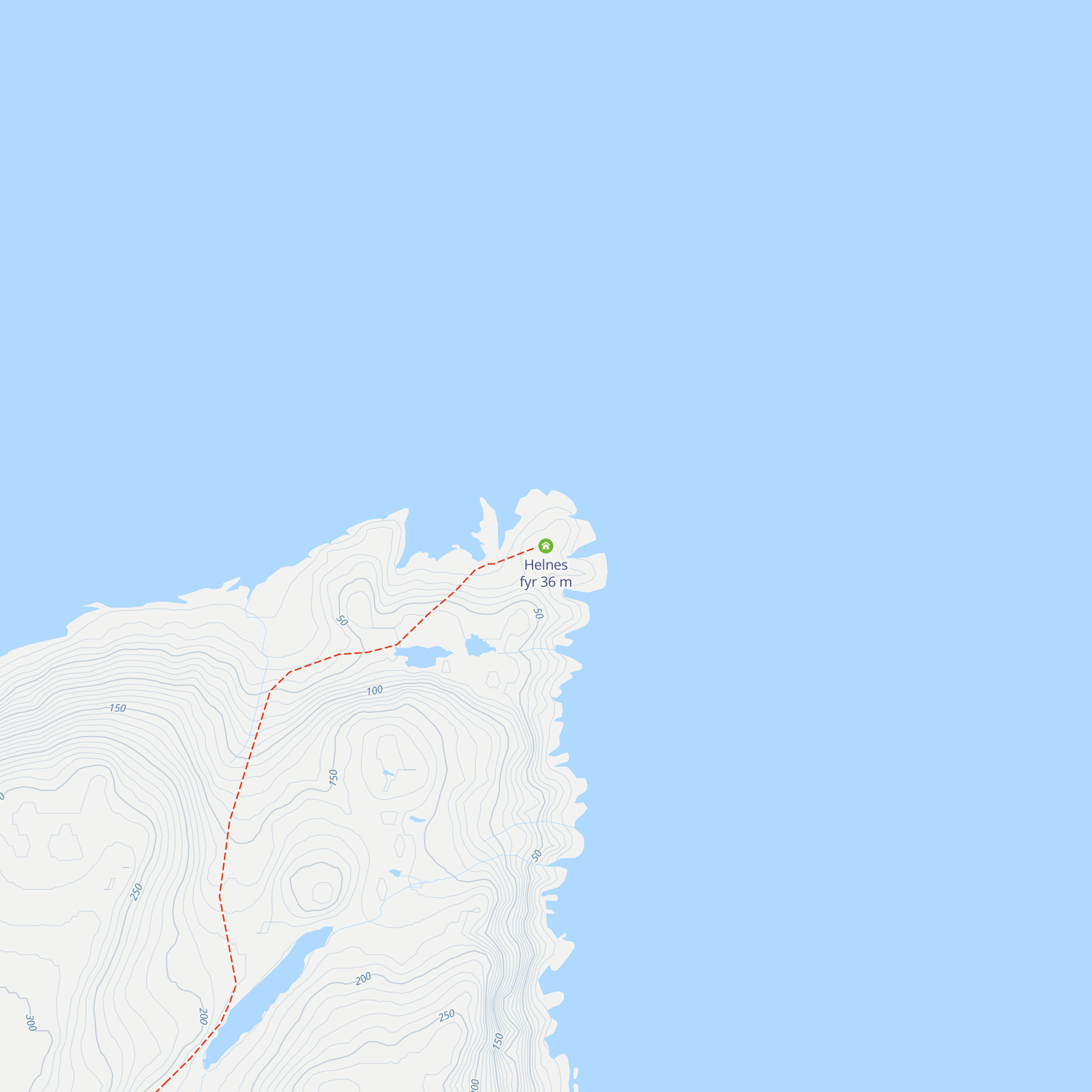 Helnes fyr map