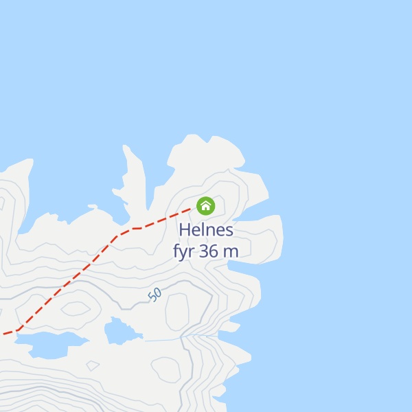 Map of Helnes fyr