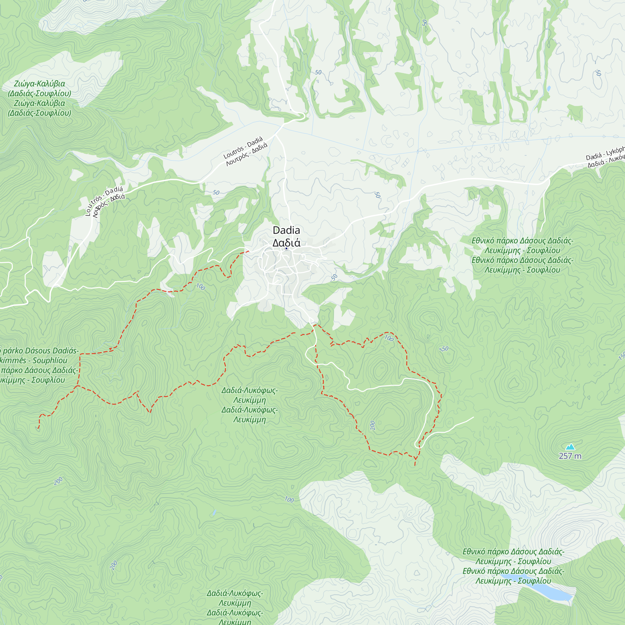 Dadia-Lefkimi-Soufli National Forest Information Centre map