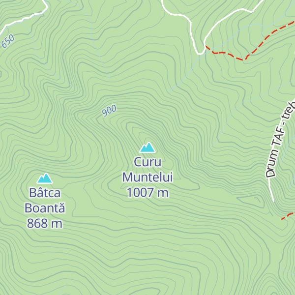 Map of Curu Muntelui