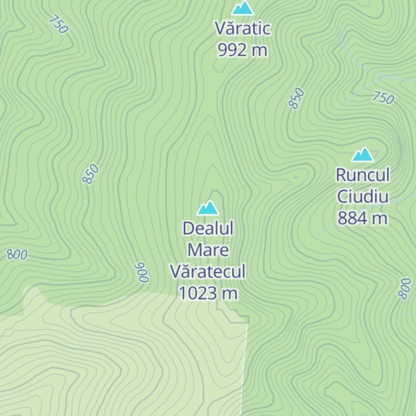 Map of Dealul Mare Văratecul