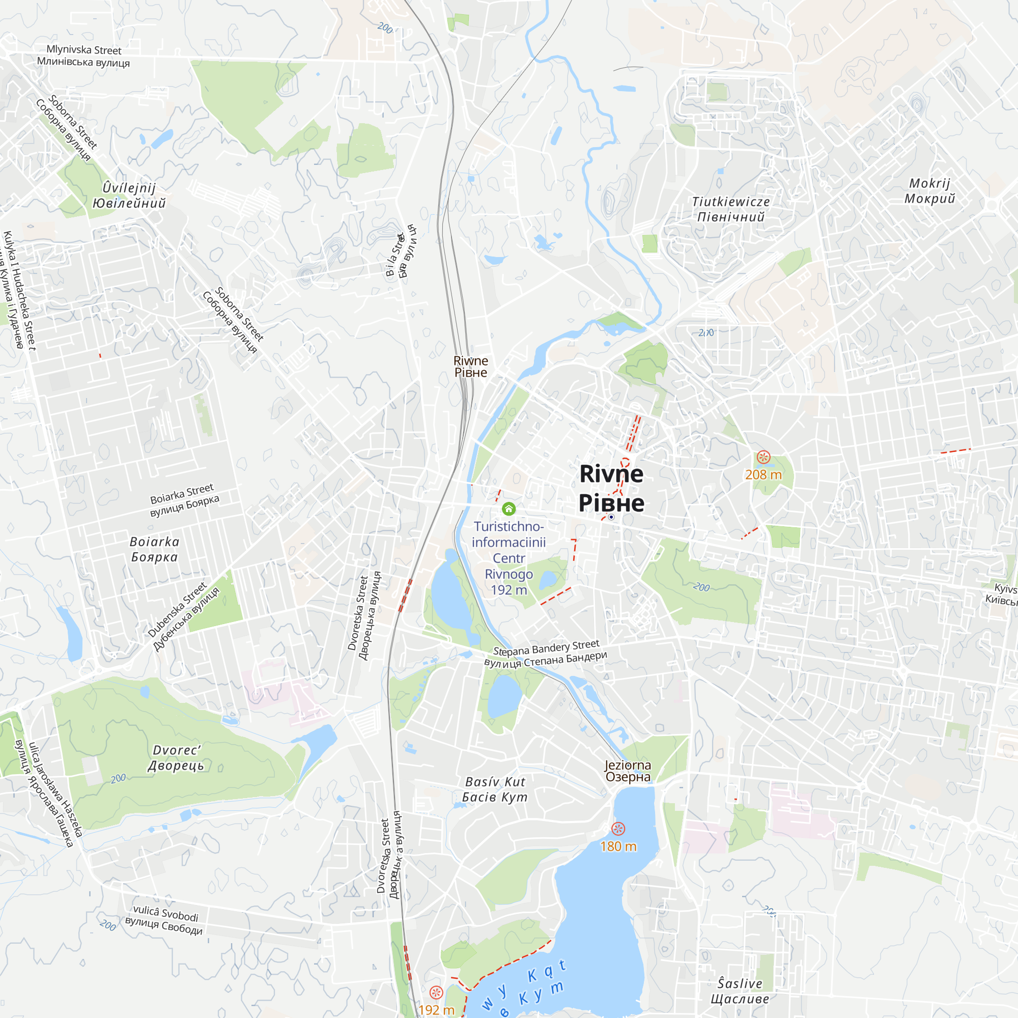Turistichno-informaciinii Centr Rivnogo map