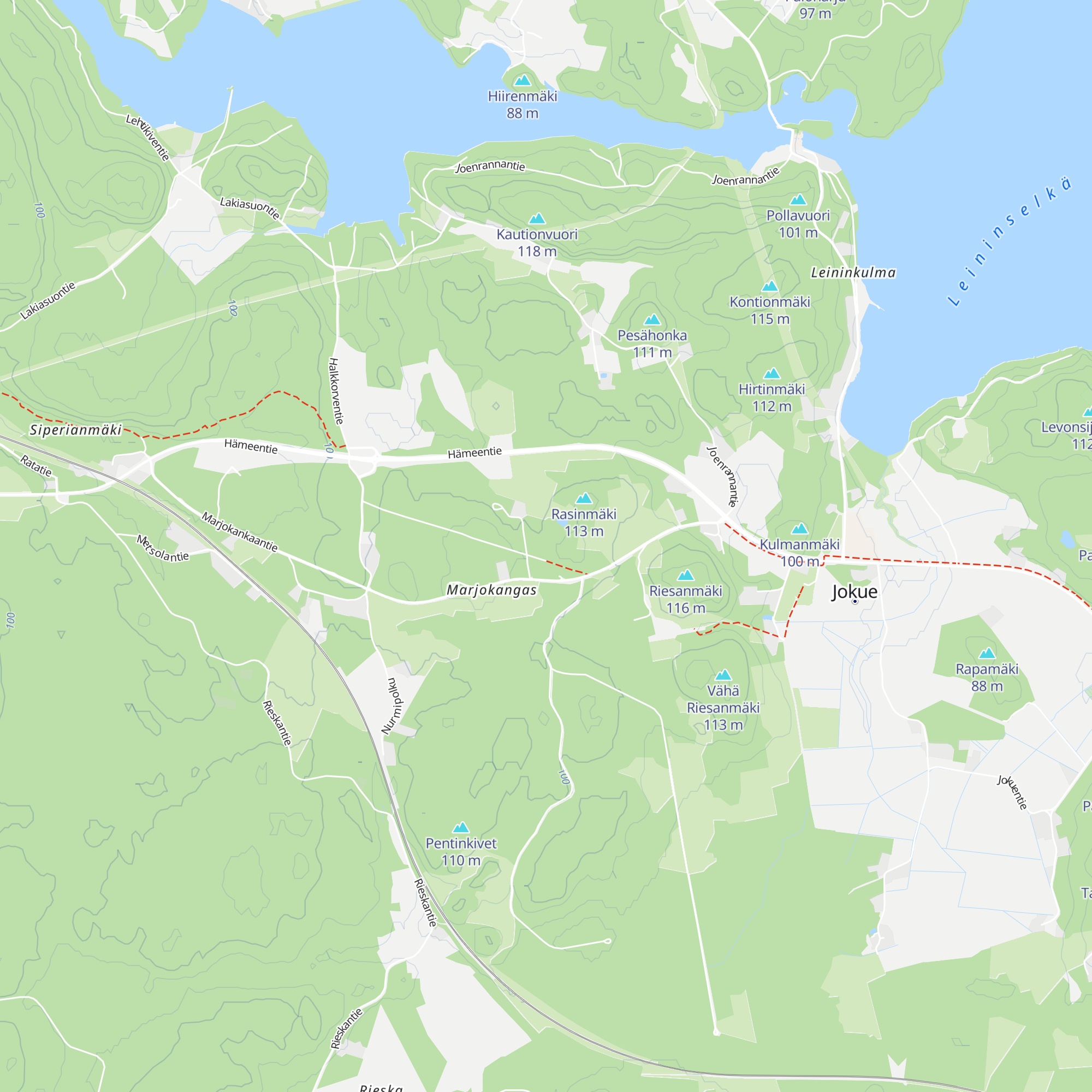 Kymikunnan metsästäjien kota map