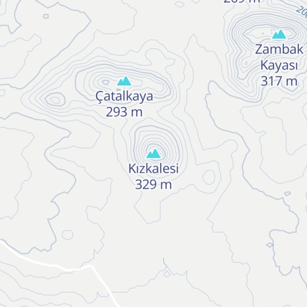 Map of Kızkalesi
