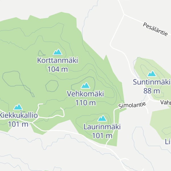 Map of Vehkomäki