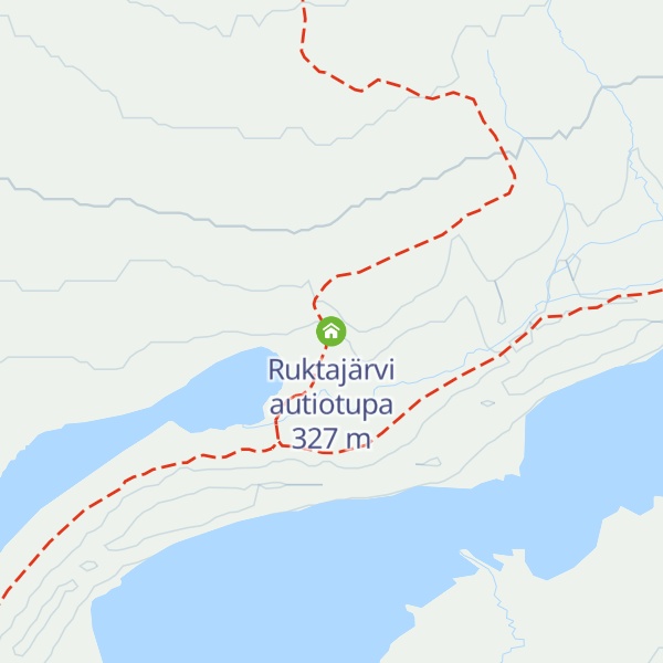 Map of Ruktajärvi autiotupa