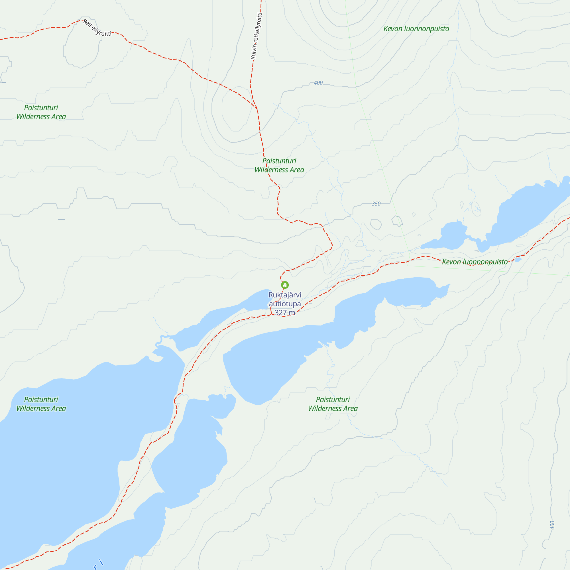 Ruktajärvi autiotupa map