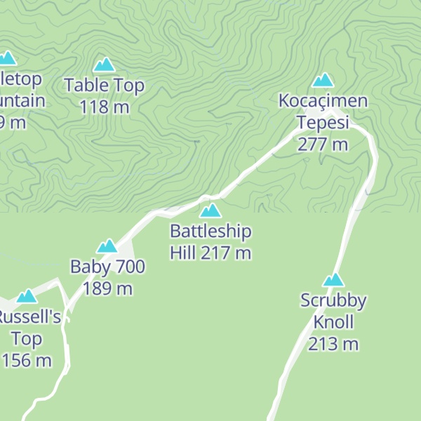 Map of Battleship Hill