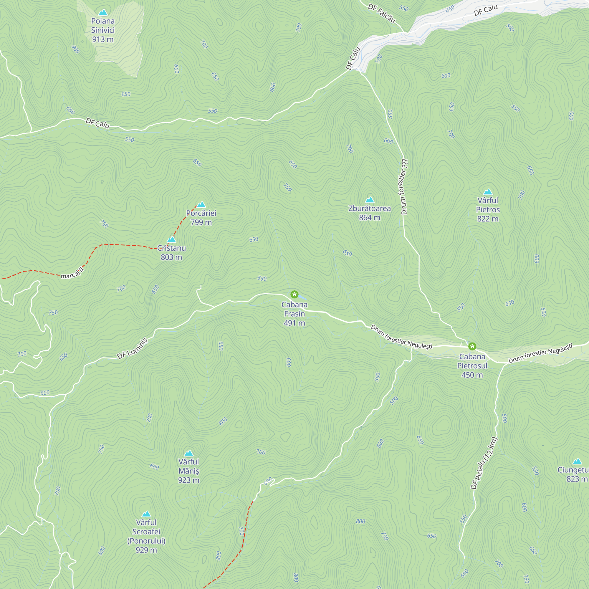 Cabana Frasin map