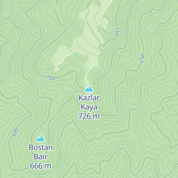 Map of Kazlar Kaya