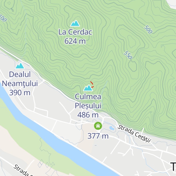 Map of Culmea Pleșului