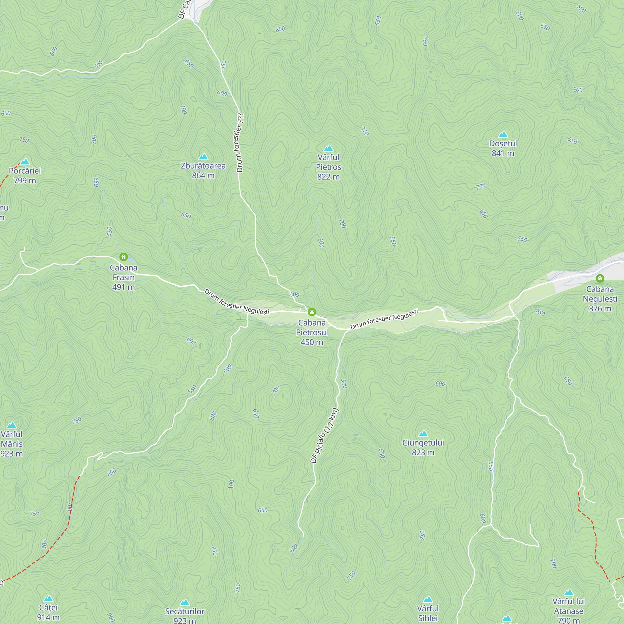 Cabana Pietrosul map