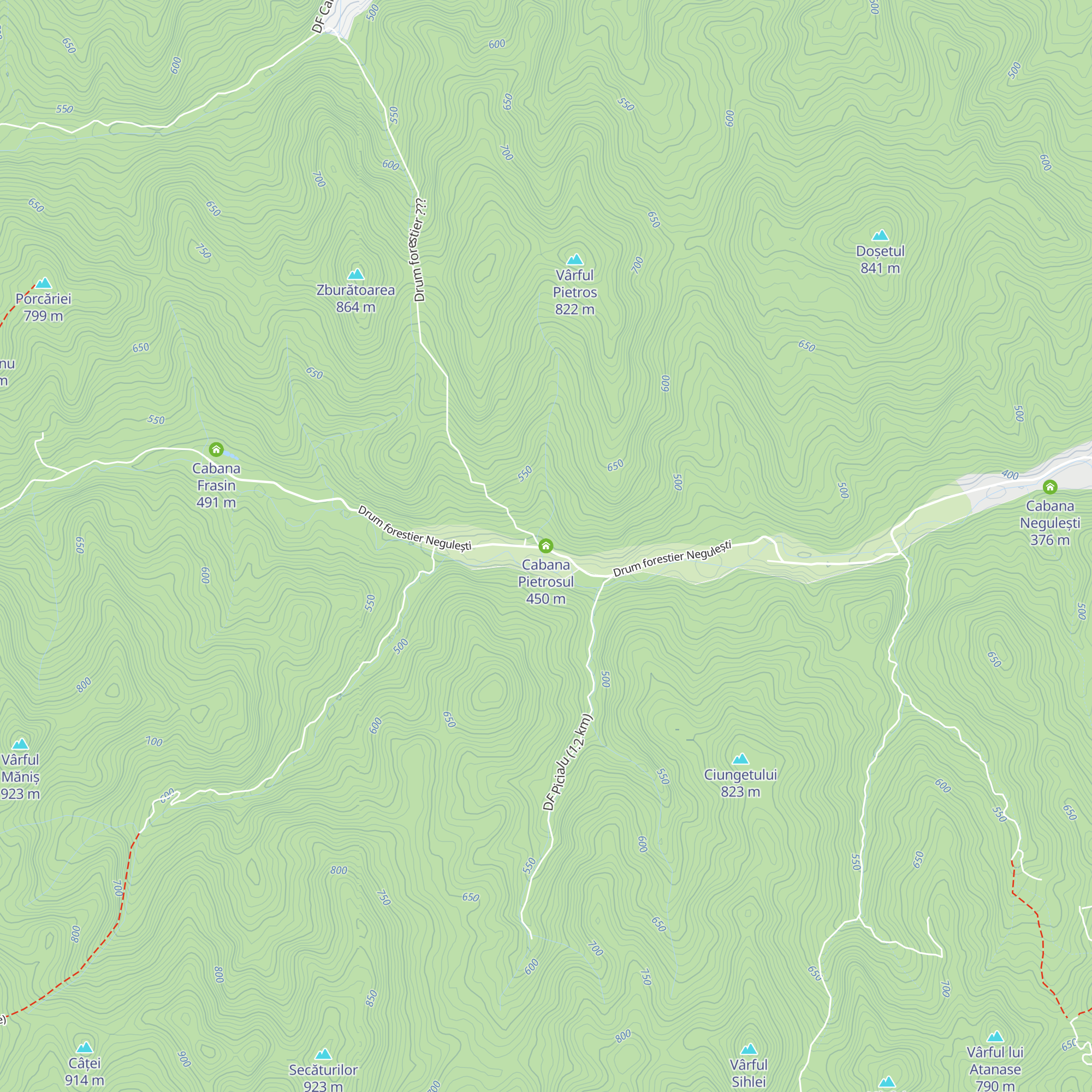 Cabana Pietrosul map