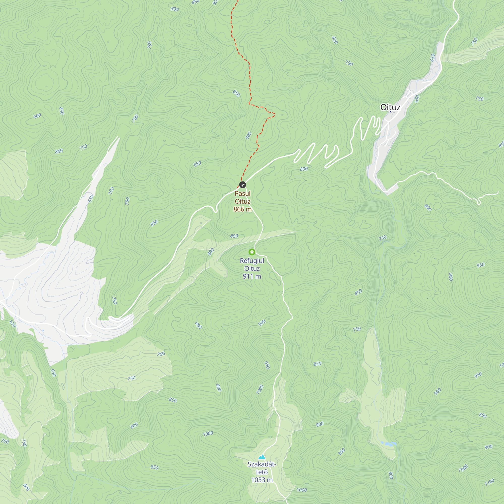 Refugiul Oituz map
