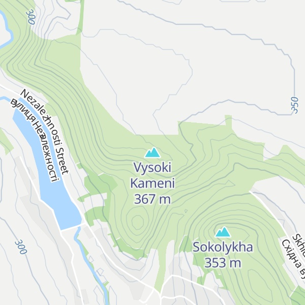 Map of Vysoki Kameni
