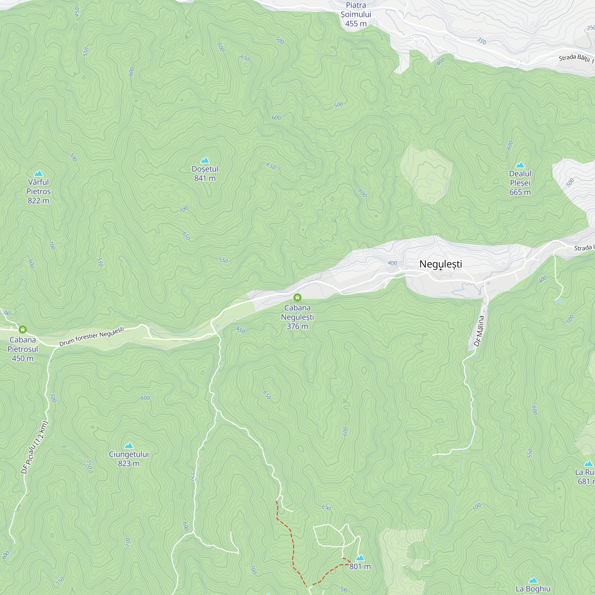 Cabana Negulești map