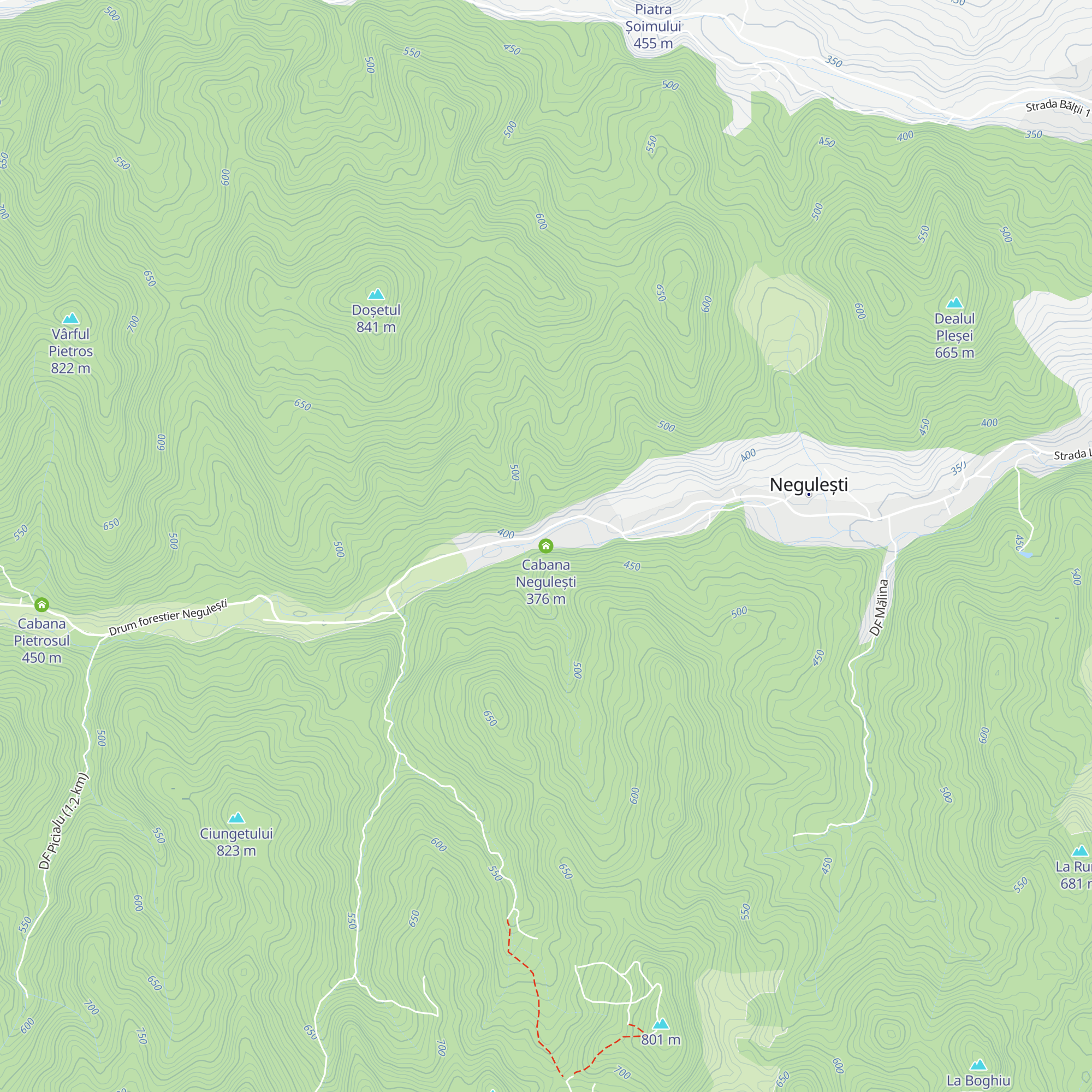 Cabana Negulești map