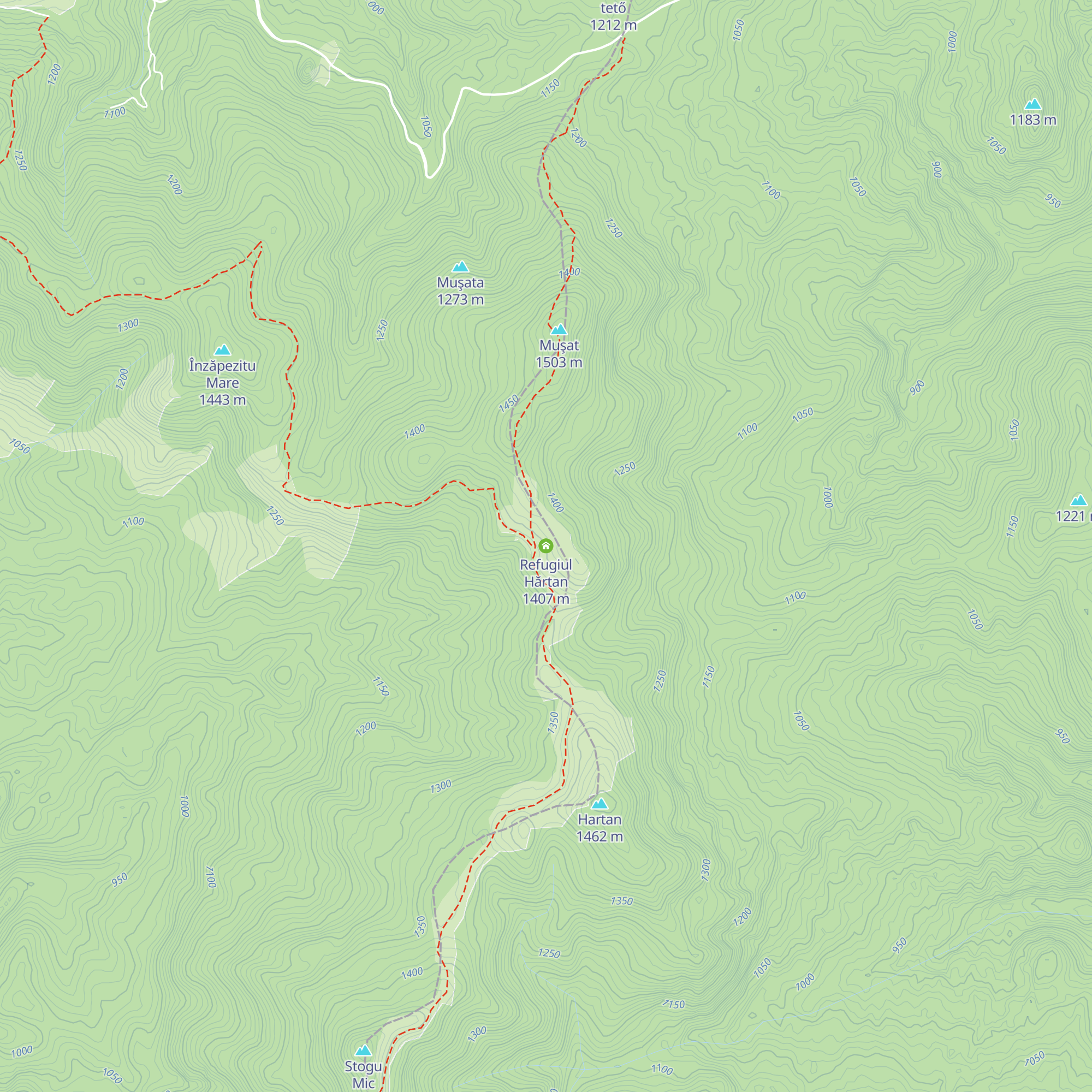 Refugiul Hărtan map