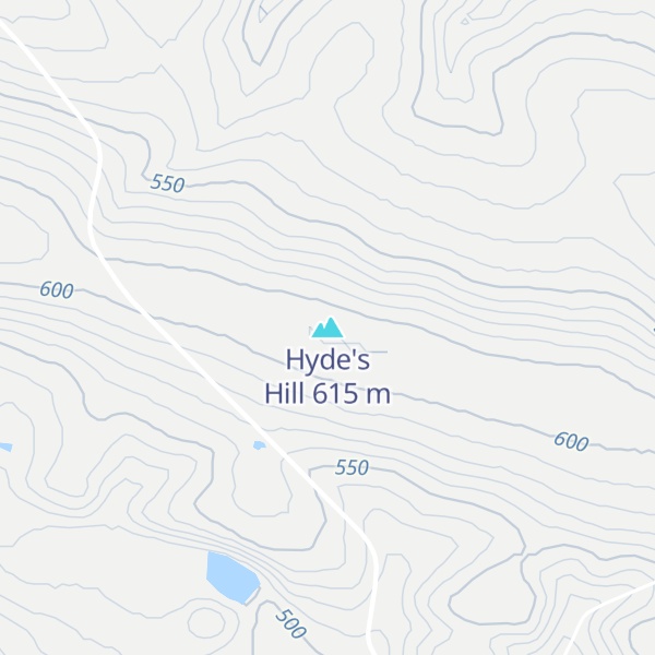 Map of Hyde's Hill