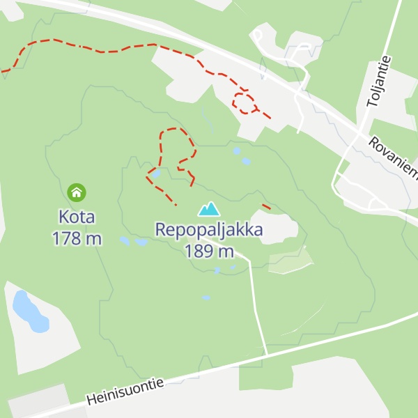 Map of Repopaljakka