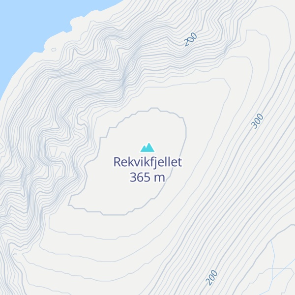 Map of Rekvikfjellet