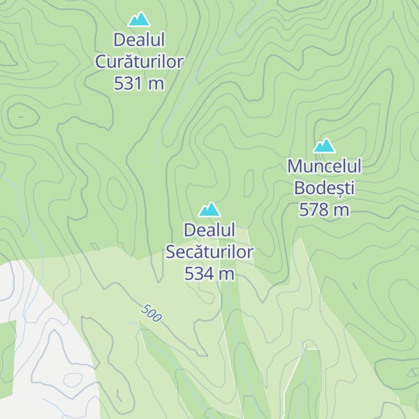 Map of Dealul Secăturilor
