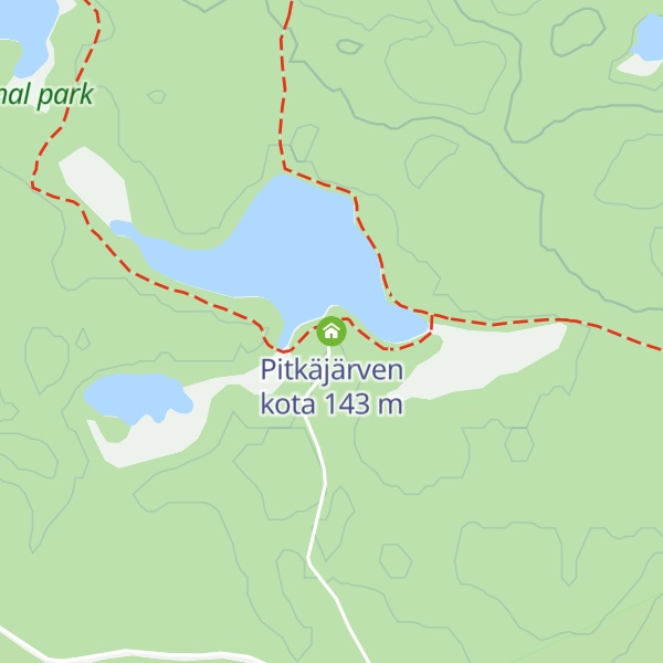 Map of Pitkäjärven kota