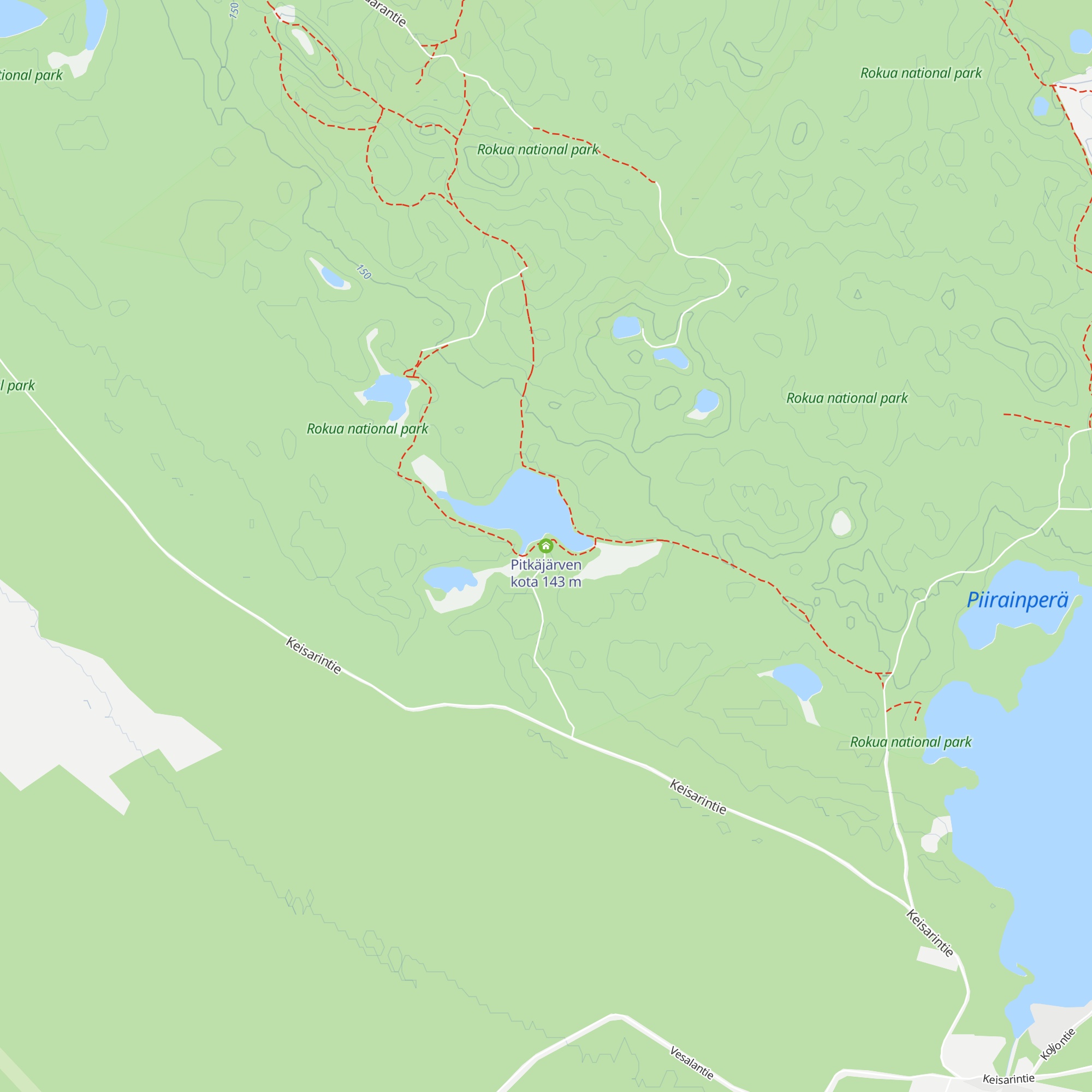 Pitkäjärven kota map