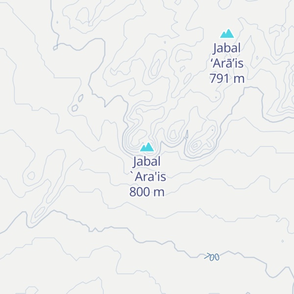 Map of Jabal `Ara'is