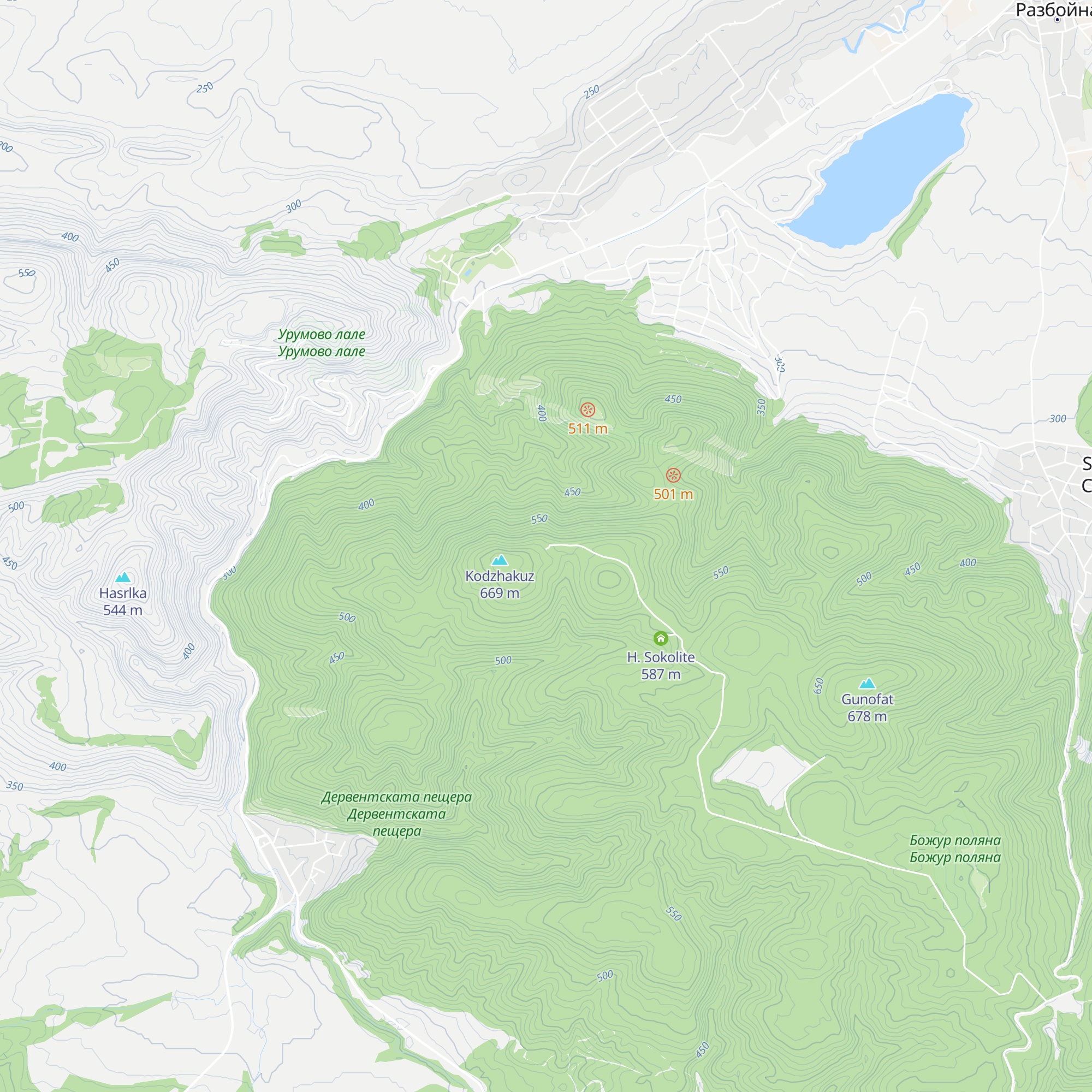 H. Mladost map